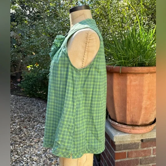 Lili's Closet for Anthropology plaid blouse - size M - Picture 3 of 4